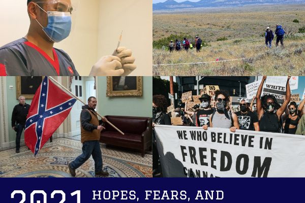 header collage with text: 2021 Hopes, Fears, and Possibilities for the Year